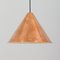 Lámpara colgante danesa en forma de cono de cobre, años 50, Imagen 4