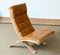 Beech Bentwood with Cognac Leather Folding Lounge Chair by Nelo for Nelo Möbel, Sweden, 1970s 3