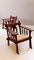Vintage French Arts & Crafts Style Safari Armchairs in Mahogany, Set of 2 8