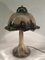 Mid-Century Enameled and Glazed Ceramic Mushroom Table Lamp, Image 8