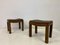 Buttoned Leather Stools, Set of 5, Image 3