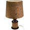Mid-Century German Cork and Glass Table Lamp 7