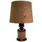 Mid-Century German Cork and Glass Table Lamp, Image 1