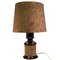 Mid-Century German Cork and Glass Table Lamp 13
