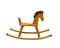 Scandinavian Rocking Horse in Wood, 1960s 1