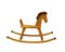 Scandinavian Rocking Horse in Wood, 1960s, Image 1