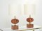 Large French Travertine Brass Table Lamps by Philippe Barbier, 1970s, Set of 2 10