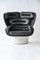 'Elda' Sessel aus schwarzem Leder und Glasfaser von Joe Colombo 1