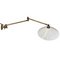 Art Deco Brass and Opaline Swing Wall Lamp, Image 17