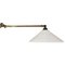 Art Deco Brass and Opaline Swing Wall Lamp 12