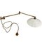 Art Deco Brass and Opaline Swing Wall Lamp, Image 20