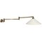 Art Deco Brass and Opaline Swing Wall Lamp 18