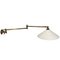 Art Deco Brass and Opaline Swing Wall Lamp, Image 19