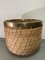 Rattan, Wicker, Bamboo and Brass Woven Basket or Plant Holder, Italy, 1970s, Image 5