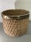 Rattan, Wicker, Bamboo and Brass Woven Basket or Plant Holder, Italy, 1970s 4