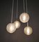 Cascade Hanging Lamp With 4 Riffel Glass Balls, Germany, 1970s 5