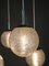 Lampe à Suspension Cascade avec 4 Boules en Verre Riffel, Allemagne, 1970s 7