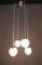 Lampe à Suspension Cascade avec 4 Boules en Verre Riffel, Allemagne, 1970s 4