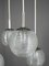 Lampe à Suspension Cascade avec 4 Boules en Verre Riffel, Allemagne, 1970s 11
