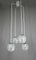 Lampe à Suspension Cascade avec 4 Boules en Verre Riffel, Allemagne, 1970s 2
