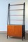 Teak and Nailed Black Faux Leather Bookcase Cabinet by Bertil Fridhagen, 1950s 1
