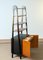 Teak and Nailed Black Faux Leather Bookcase Cabinet by Bertil Fridhagen, 1950s 8