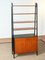 Teak and Nailed Black Faux Leather Bookcase Cabinet by Bertil Fridhagen, 1950s 4