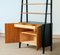 Teak and Nailed Black Faux Leather Bookcase Cabinet by Bertil Fridhagen, 1950s 5