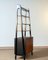 Teak and Nailed Black Faux Leather Bookcase Cabinet by Bertil Fridhagen, 1950s 9