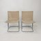 Italian Canvas and Chromed Metal Chairs, 1970s, Set of 2 1