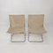 Italienische Stühle aus Segeltuch & verchromtem Metall, 1970er, 2er Set 5