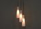 Stilnovo Pendant Light with Opaline Glass Shades & Brass, Italy, 1950s 3
