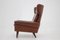 Brown Leather Highback Armchair from Svend Skipper, Denmark, 1960s, Image 3