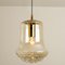 Vintage Pendant Light in Smoked Brown Glass and Brass from Peill and Putzler, 1960s 2