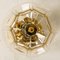 Flower Shaped Flush Mount in Clear Glass and Brass from Limburg, 1970 10