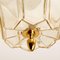 Flower Shaped Flush Mount in Clear Glass and Brass from Limburg, 1970 7
