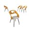 Italienische Stühle aus Metall, 1960er, 4er Set 1