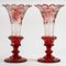 Bohemian Crystal Engraved Vases, Set of 2 2