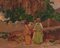 Eug Deshayes, Orientalistische Landschaftsmalerei mit Figuren, Öl auf Holz, Gerahmt 2