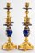 Gilded Bronze and Blue Porcelain Mantel Set, Set of 3, Image 5