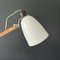 Lampada da scrivania Maclamp vintage in legno bianco, Immagine 7