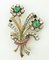 18k Gold and Silver Retro Brooch 1