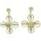 Ancient Yellow Gold Flower Earrings, Set of 2, Image 1