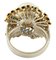 14k White and Rose Gold Cluster Ring, Image 3