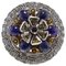 Sapphire Diamond Gold and Silver Ring, Image 1