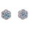 18 Karat White Gold Stud Earrings, Set of 2 1