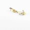 Ancient White and Yellow Gold Anchor Earrings 2