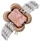14 Karat White and Rose Gold Beaded Bracelet, Image 1