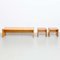 Table and Stools and Bench by Charlotte Perriand for Les Arcs, Set of 4 7