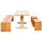 Table and Stools and Bench by Charlotte Perriand for Les Arcs, Set of 4 8